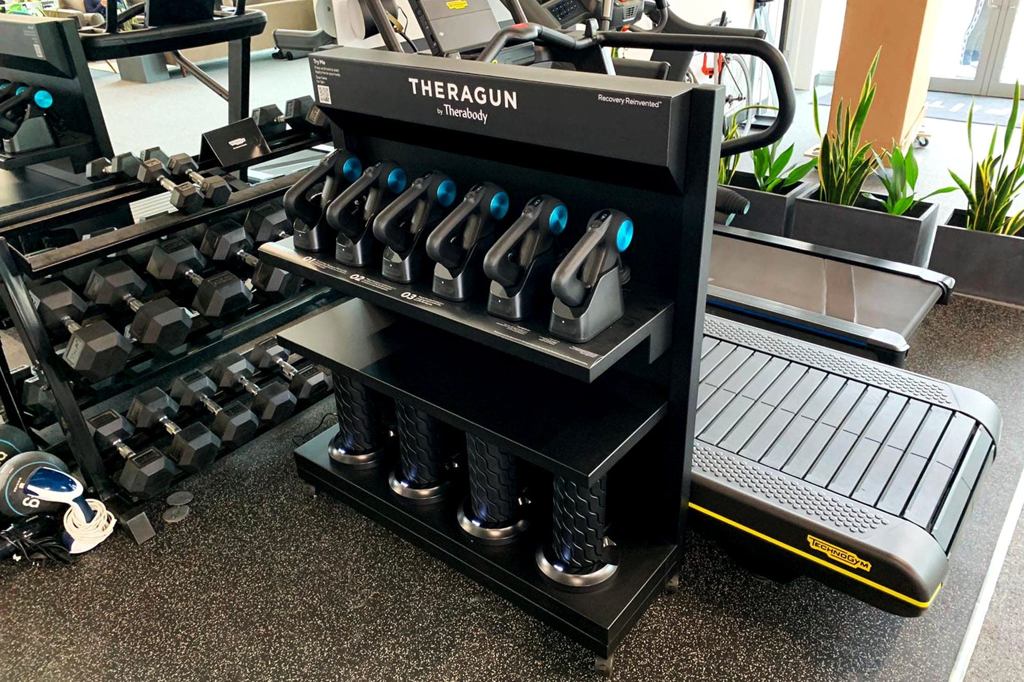 Therabody display cart installed
