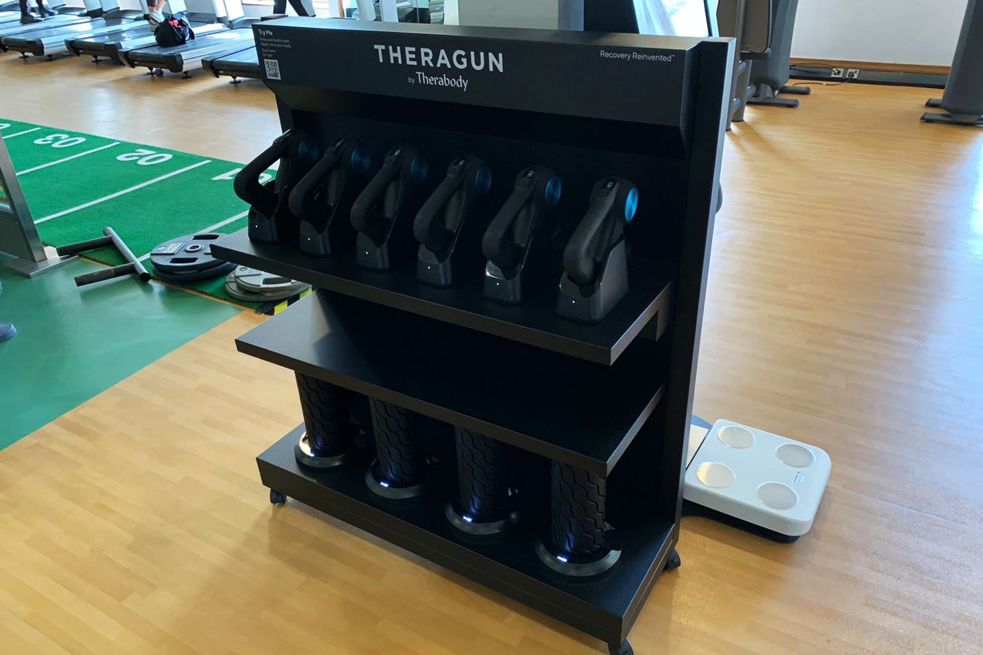 Therabody display cart in studio