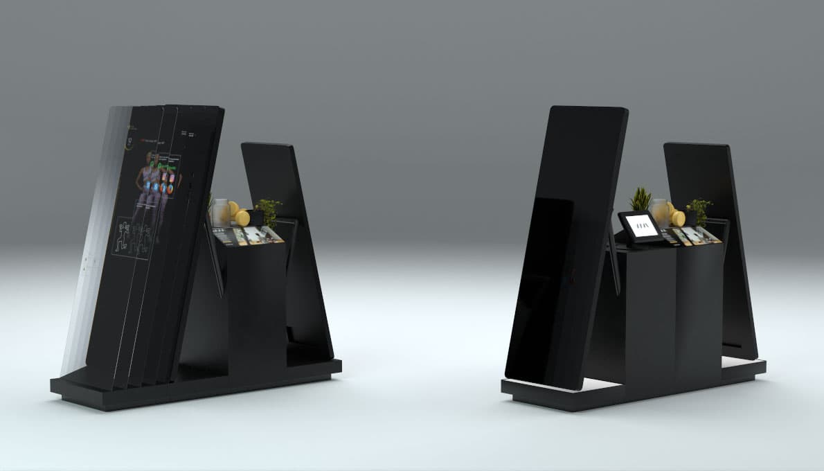 VAHA A-frame display unit concepts