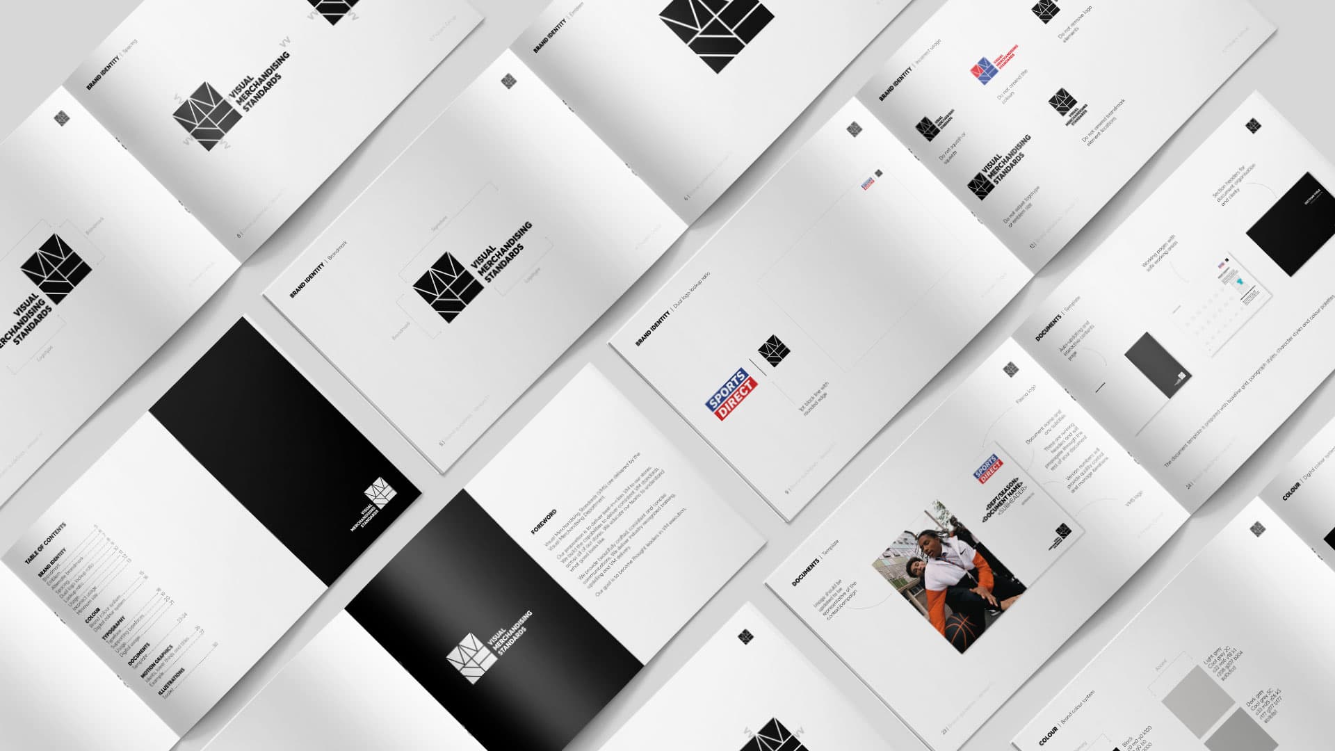 Frasers Group VMS brand guidelines pages overview