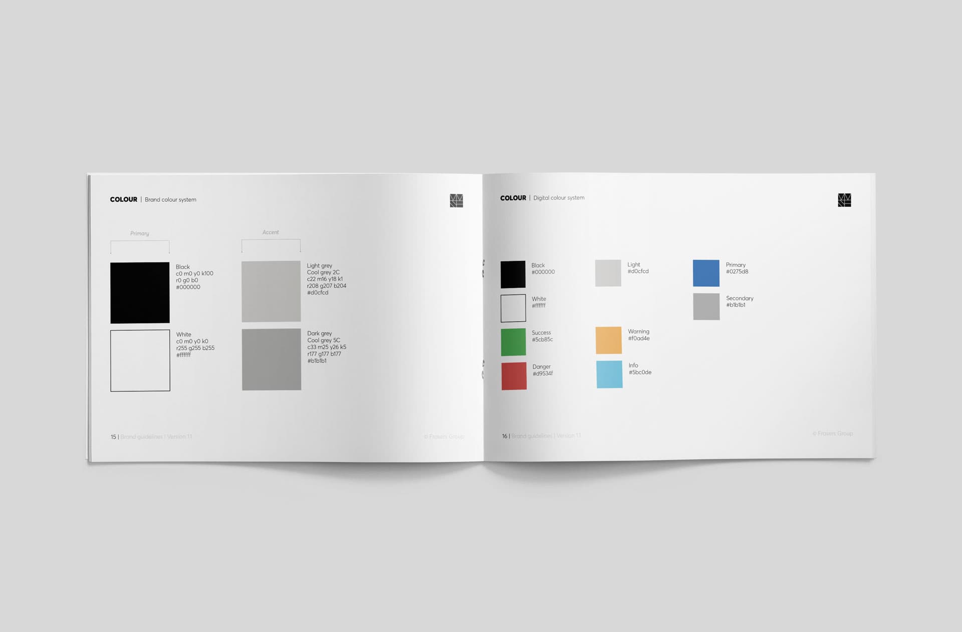 VMS brand and digital colour system guidelines