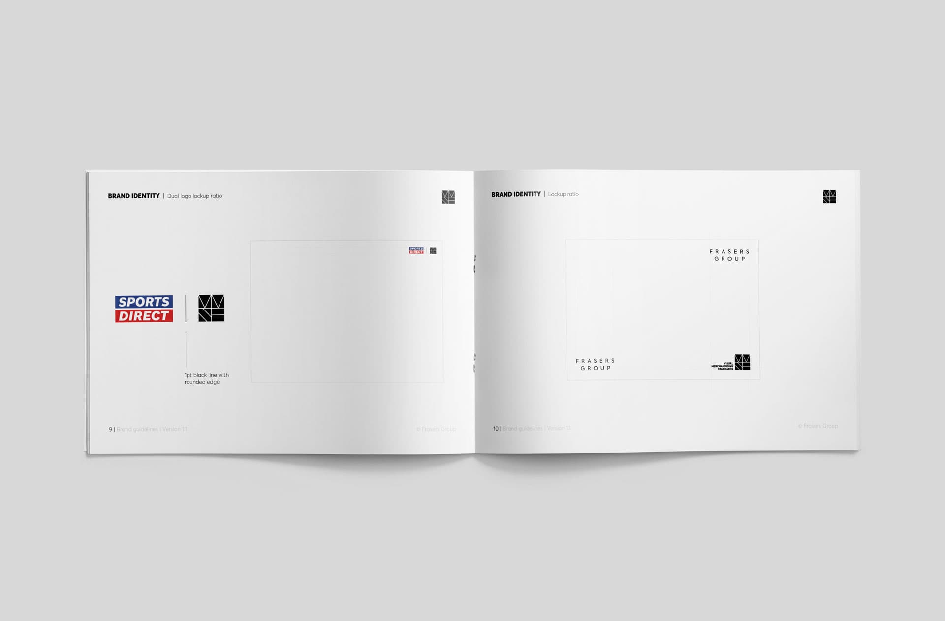 Sports Direct and Frasers Group logo lockup guidelines
