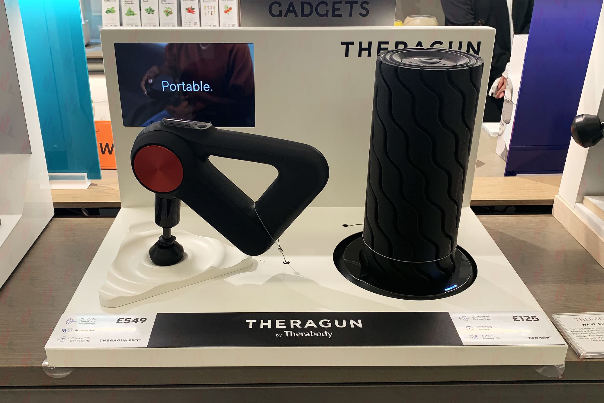 Therabody Harrods unit — in-store
