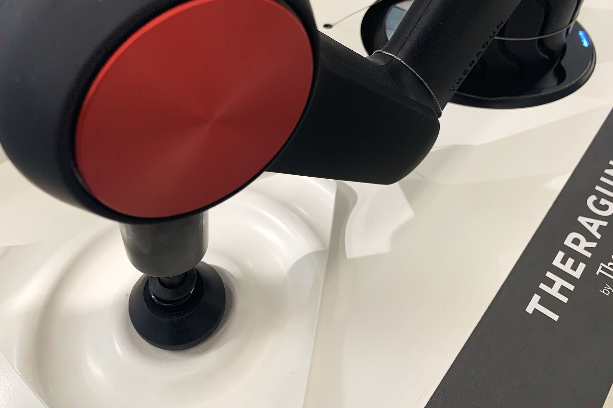 Therabody counter top unit in retail environment