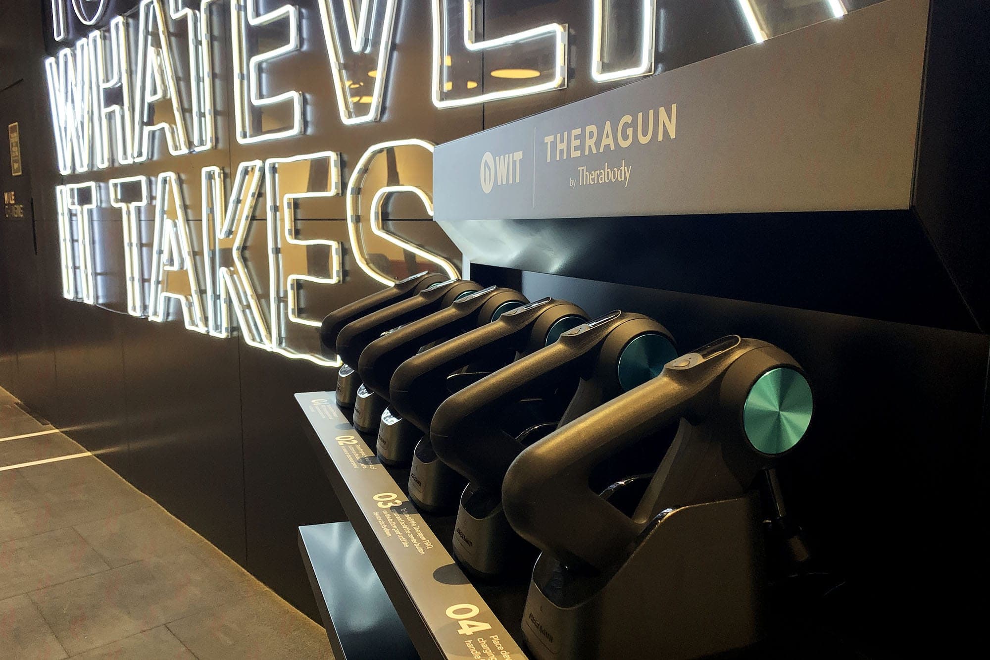 Therabody display carts in situ
