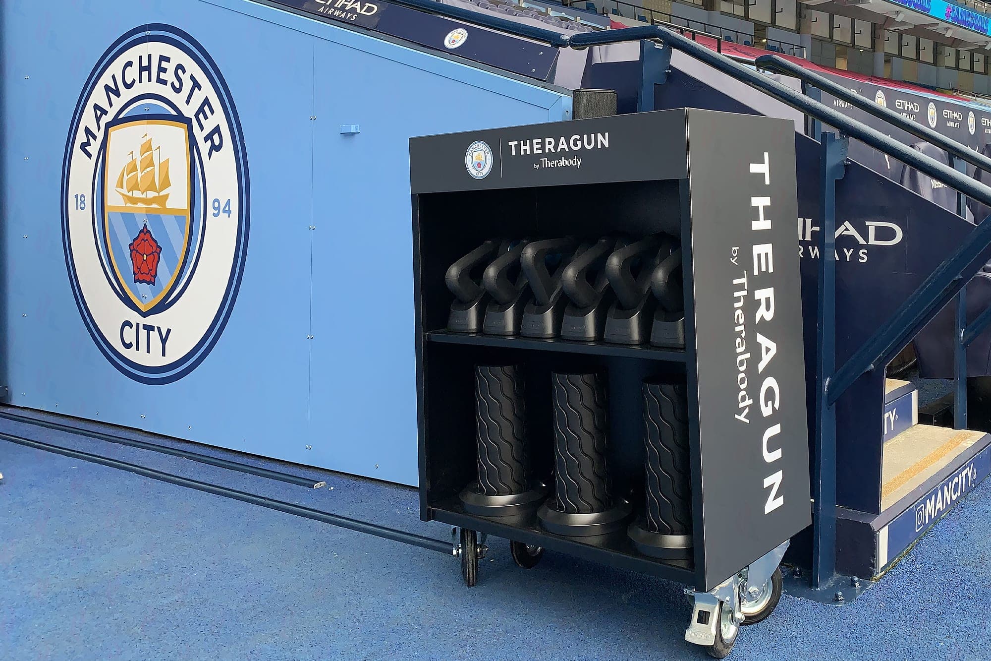 Therabody Manchester City pitchside unit